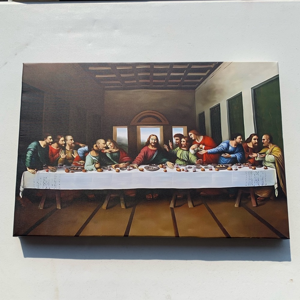 NEW CUSTOM HANDMADE canvas 16x24 Jesus last supper